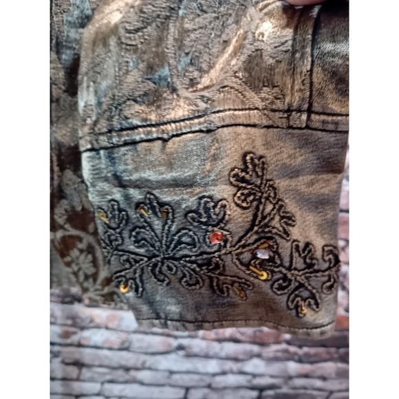 Vintage Coldwater creek embroidered Bronze jacket blazer size PS PLEASE READ - Picture 4 of 10
